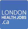 London Health Jobs .ca a blue box with text in it